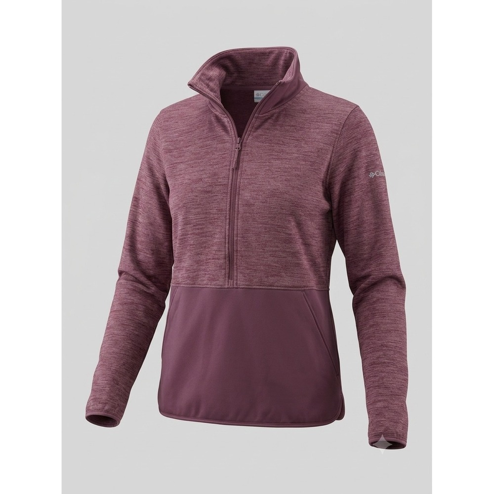 Columbia Sunny Springs Half Zip Fleece Women S Purple NWT Thumbhole Gorpcore